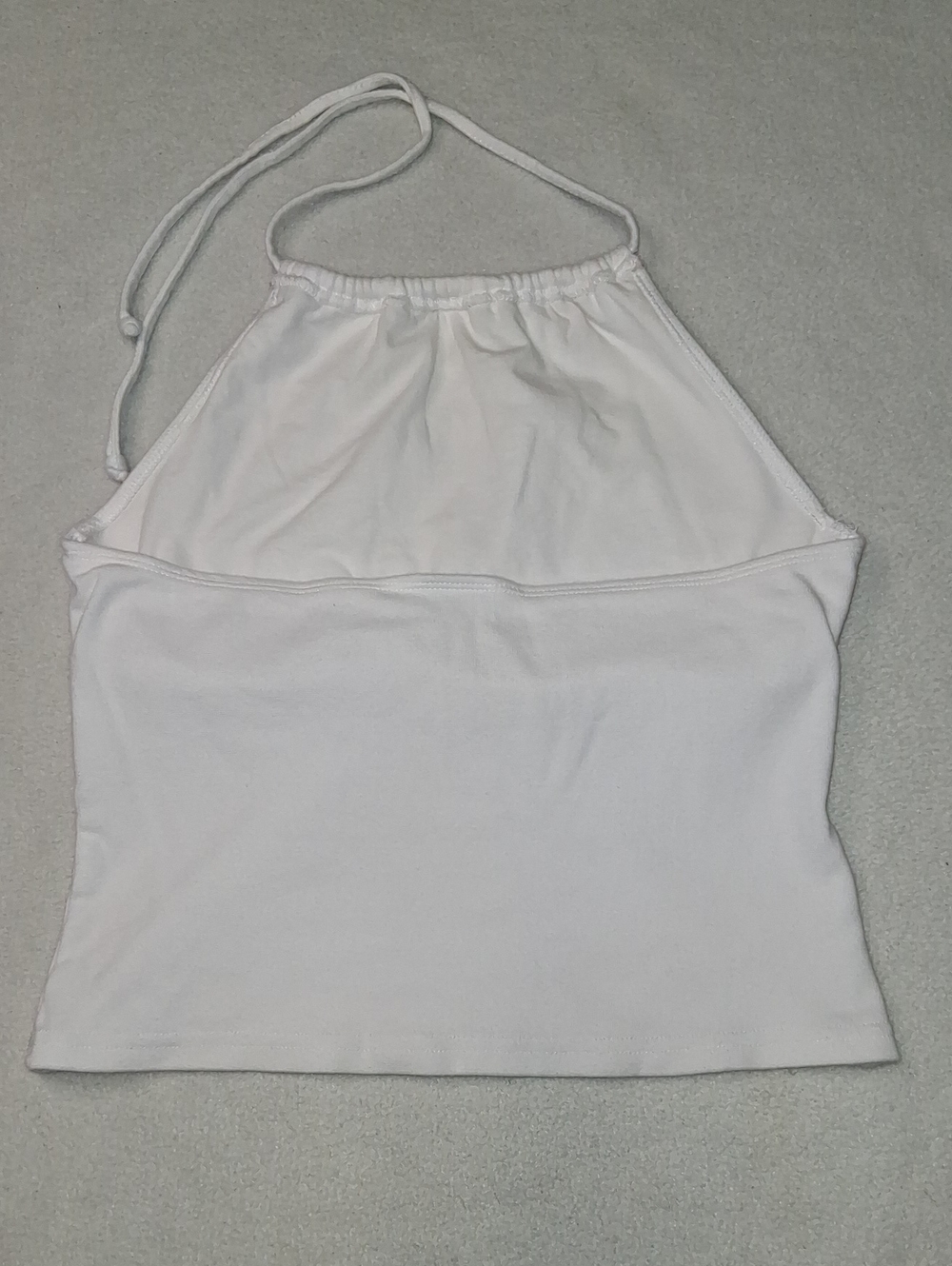 Women's White Halter Crop Top